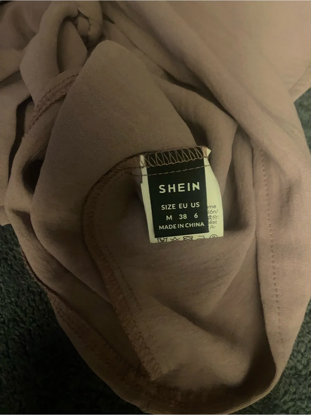 SHEIN Blush Tie-Hem Crew Neck Sweater